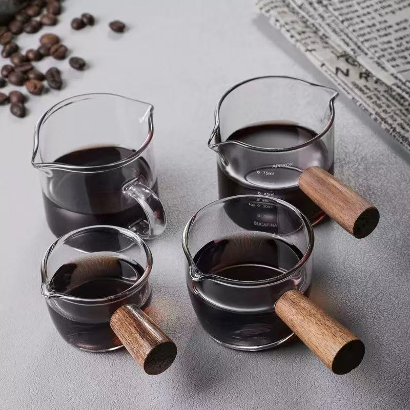 Glass Coffee Server with Wooden Handle