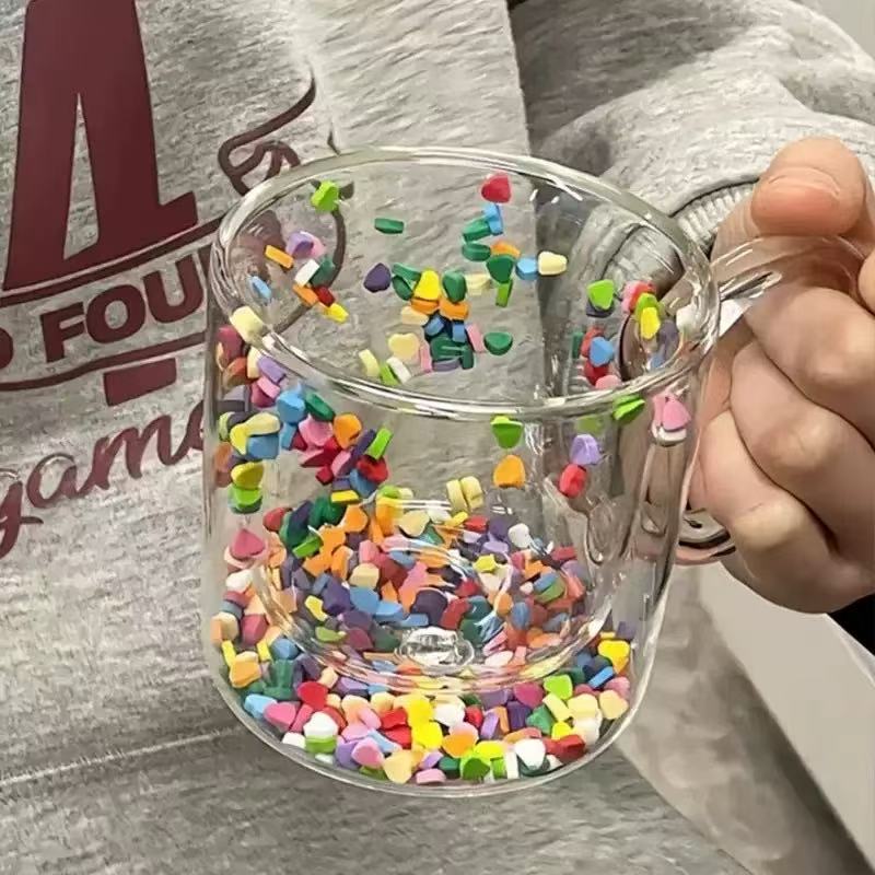 Colourful love girl-style glass